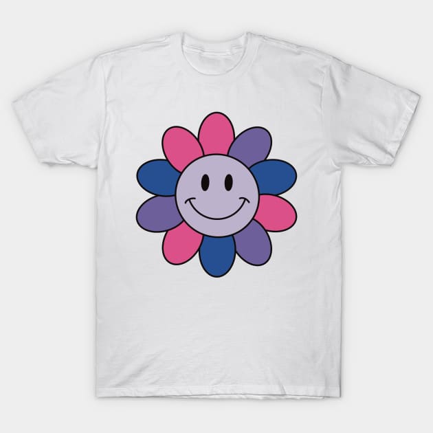 Bisexual smile daisy flower T-Shirt by Flor Volcanica
